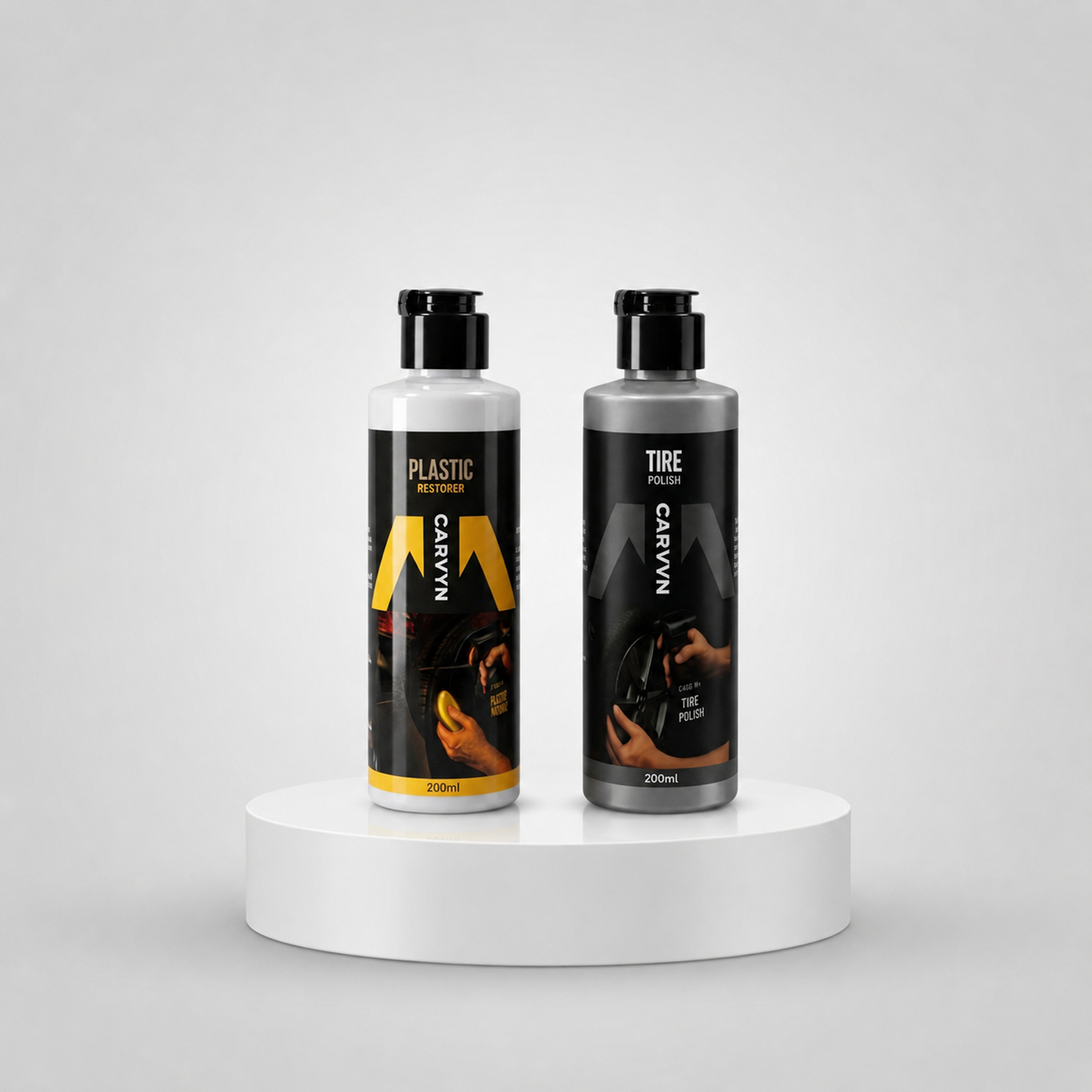 Wheel & Tire Shine Bundle (Trim Restore & Tire Gloss Duo)