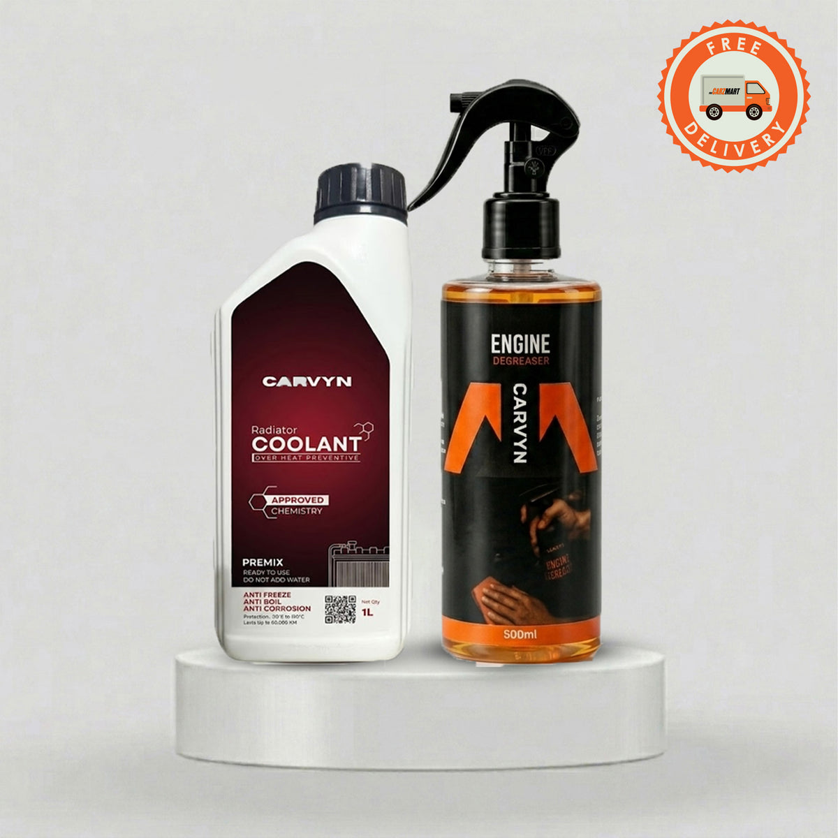 Carvyn Engine Bay Care Bundle – Radiator Coolant (1L) + Heavy Duty Engine Degreaser (500ml)