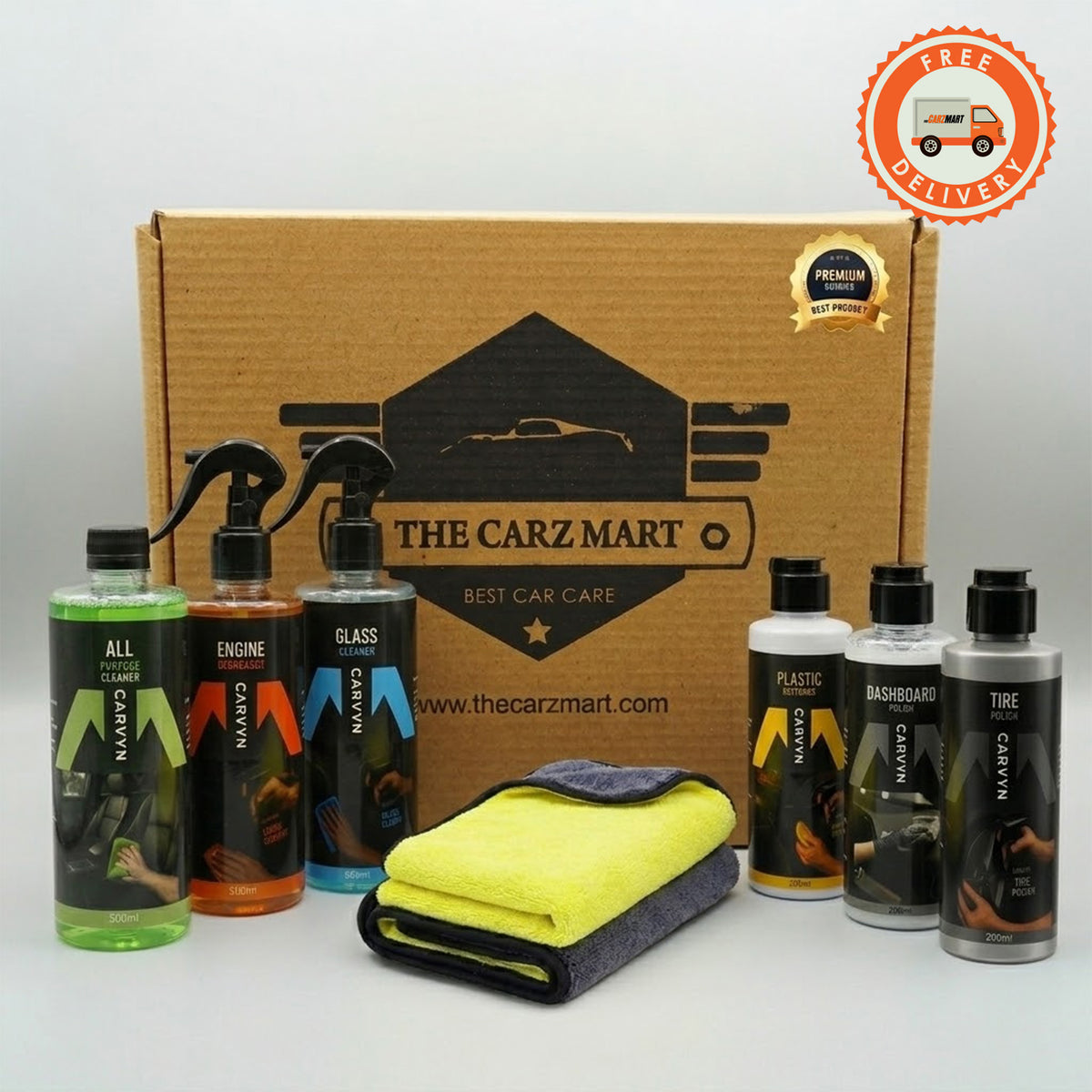 All-in-One Ultimate Car Care Kit (Pack of 6 Premium Solutions)