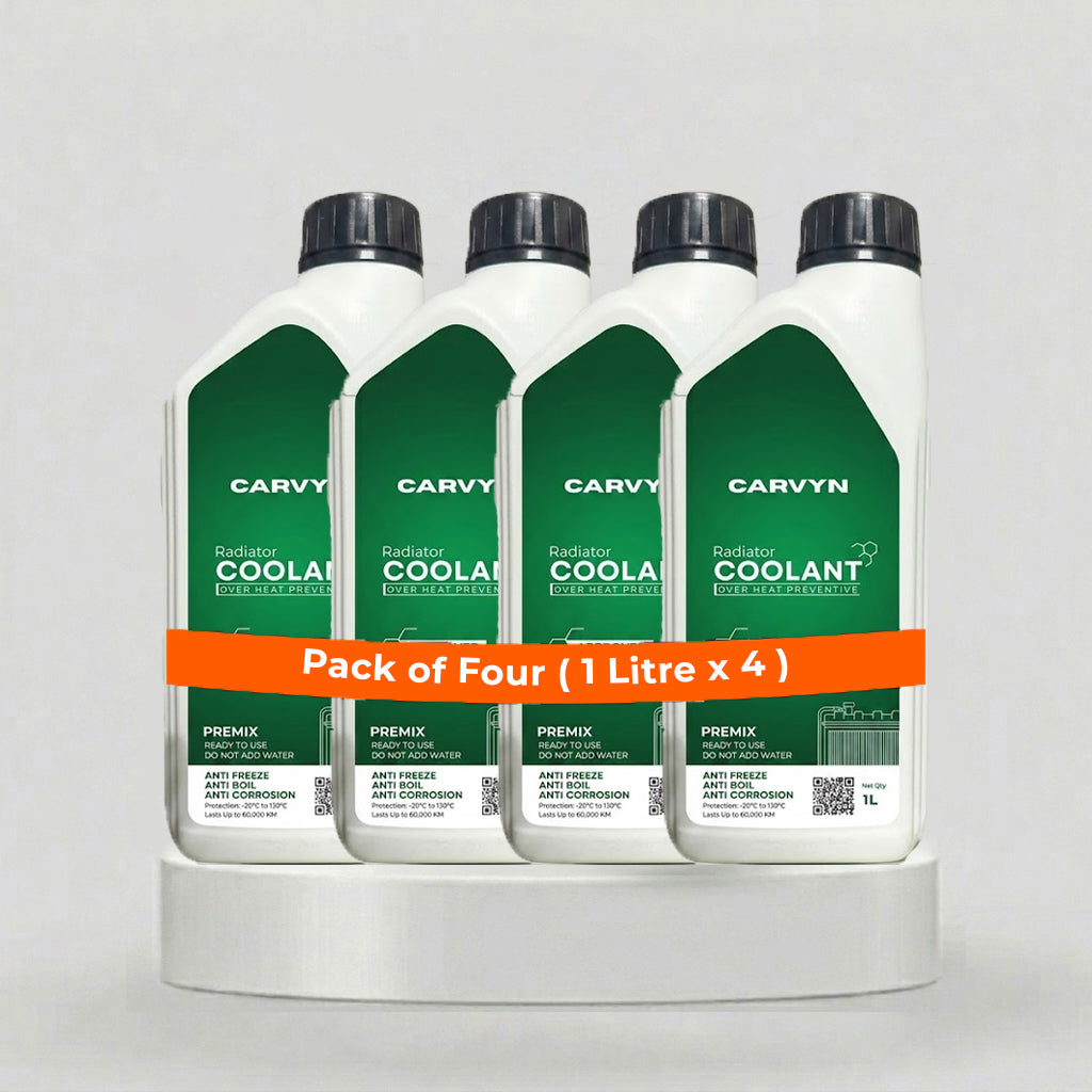 Carvyn Green Premix Radiator Coolant – Value Pack of 4 (1L x 4 Bottles)
