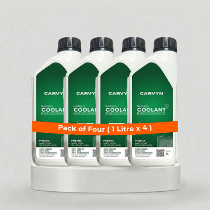 Carvyn Green Premix Radiator Coolant – Value Pack of 4 (1L x 4 Bottles)