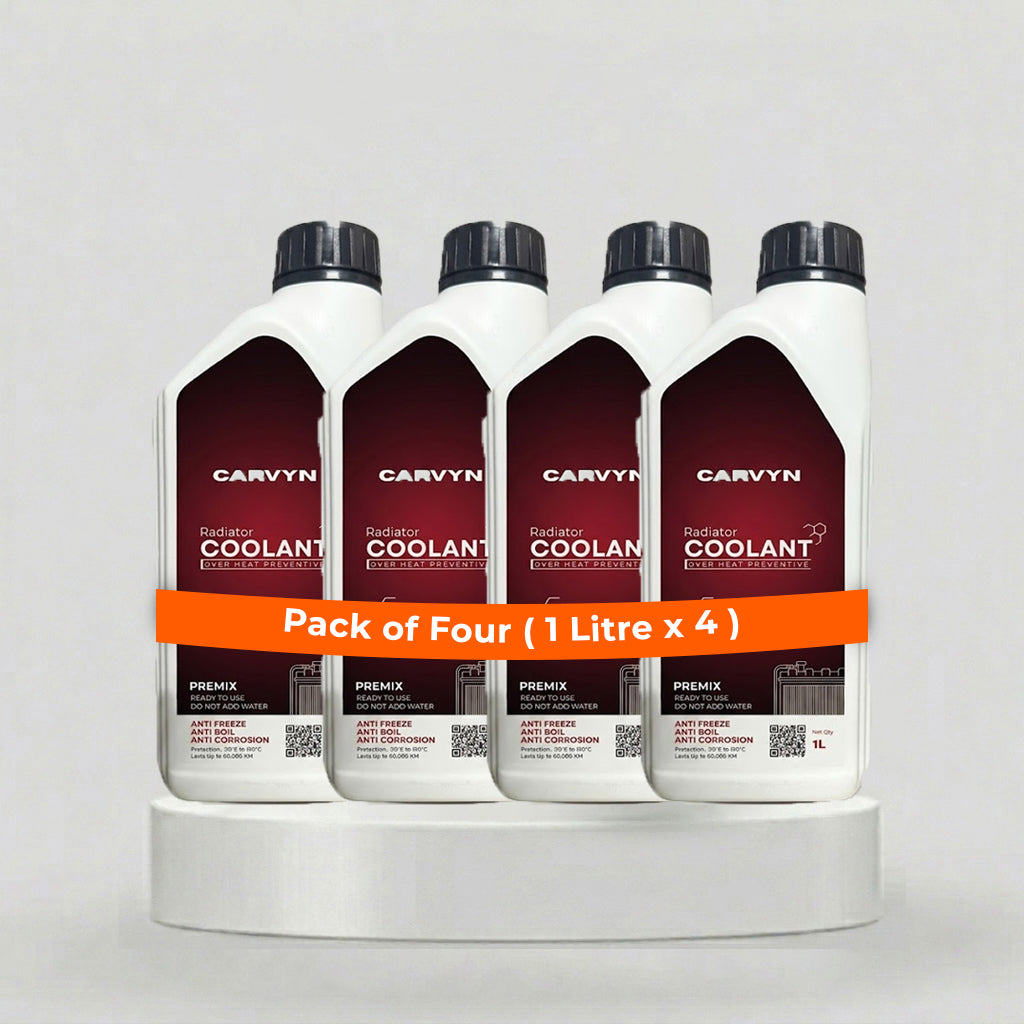 Carvyn Premix Radiator Coolant – Value Pack of 4 (1L x 4 Bottles)